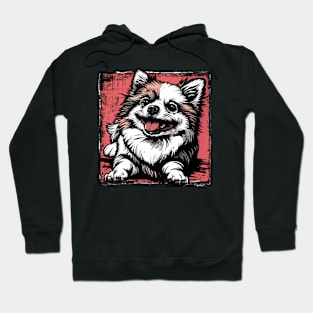 Retro Art Pomeranian Dog Lover Hoodie